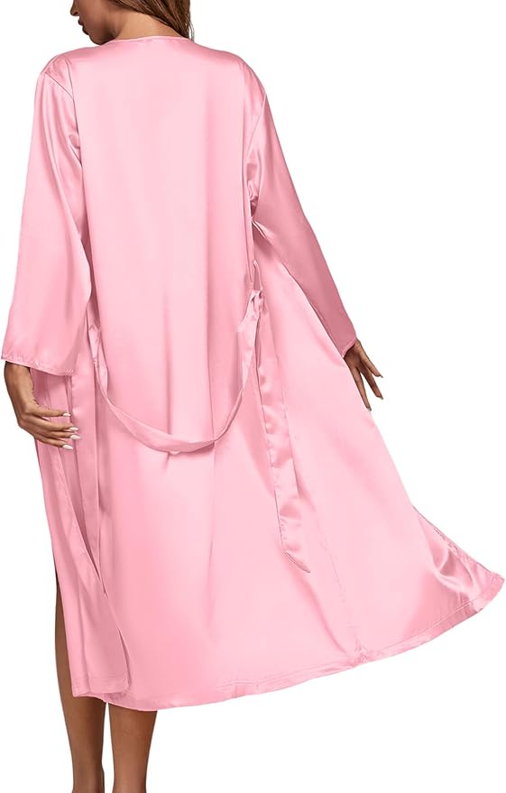 OPOIPIN Women's 3 Piece Pajama Set Sexy Cami Top and Shorts with Robe Sleepwear Loungewear Set