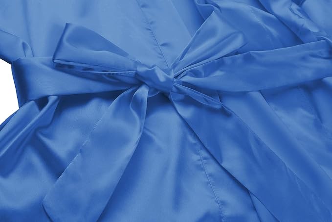 Women's Satin Short Robe Bridesmaid Bride Wedding Party Robes Silky Sleepwear Loungewear