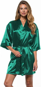 Turquaz Women's Bride Bridesmaids Silky Robe Satin Kimono Robes for Women Lingerie