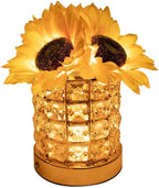 Flower Lamp with USB Charge, 3-Colour Infinitely Dimmable Artificial Sunflower LED Table Lamp, Rechargeable Cordless Touch Small Night Light, Gift Ideas for Mothers Day, Xmas, Birthday (Sunflowers01)