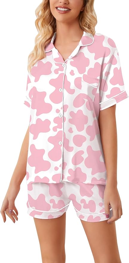 Girls & Womens Satin Pajamas Set, Silk Button-Down Sleepwear 2 Piece Nightwear, 3 Years - Women XXL