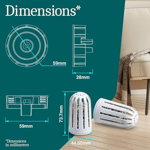 Aennon - Ultrasonic Universal Humidifier Filter Replacements for Home, Cool Mist Demineralisation Cartridges, Ceramic Stone Material, 500 Hours, 3 Pack