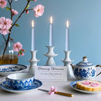 12-Pack Pale Blue Taper Candles, 10 Inch Unscented Dripless Candlesticks, Long-Lasting Burn Time of 6-7 Hours, Perfect for Home Décor Weddings Babyshower and Events