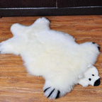 STP GOODS Faux Sheepskin Fur Rug, Fluffy Sheepskin Bedside Rugs, Bedside Rugs (Polar Bear (140 х 75 cm))
