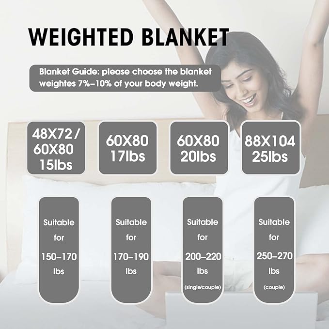 yescool Weighted Blanket for Adults (25 lbs, 60" x 80", Pink) Cooling Heavy Blanket for Sleeping Perfect for 240-260 lbs, Queen Size Breathable Blanket with Premium Glass Bead, Machine Washable