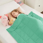 HOSUKKO Weighted Blanket - 7 lbs Green Heavy Blanket - Breathable Blanket(41 * 60 inches, 7 lbs)