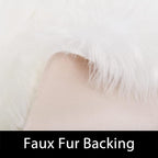 Latepis White Runner 2x6 Faux Sheepskin Fluffy Rug Furry Plush Rugs Faux Fur Sheep Skin Rug for Bedroom Sofa Throw Cushion Room Decor, Sheepskin