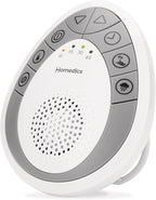 Homedics White Noise Sound Machine, Small Travel Sound Machine with 4 Relaxing Nature Sounds, Portable Sound Therapy for Home, Office, Nursery, Auto-Off Timer, by Homedics