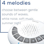 Beurer White Noise Machine with 4 Soothing Sounds | Sound Machine with Auto Shut-Off Sleep Timer | Portable White Noise Machine for Adults, Kids & Babies | Dreamsound Sleep Machine, SL15