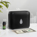 Flame Diffuser for Essential Oils, 200ml Ultrasonic Aroma Diffusers with Cool Mist, Aromatherapy Diffuser with Auto-Off Protection, Small Humidifier for Home,Office,Gift,B(7 Colors)+Oils（Each 5ml）