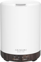 ASAKUKI Essential Oil Diffuser for Home, 300 ml Humidifier with Automatic Shut-Off, Quiet Aromatherapy Diffuser with 7 LED Lights for Living Room, Kitchen, Bedroom, Hotel - Black