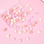 1 Box 4 Colors 80Pcs 13mm Large Acrylic Flower Beads Jasmine Flower Beads Pink Dyed Synthetic 3D Carved Coral Shell Loose Spacers for Jewelry Making Bracelet Necklace Earring Charms Decor