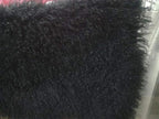 Genuine Tibetan/Mongolian Lambskin Sheepskin Hide Pelt Throw Area Rug Plate Wool Carpet Real Sheep Fur in Bedroom, Living Room 3.5x2Ft (Black)
