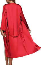 OPOIPIN Women's 3 Piece Pajama Set Sexy Cami Top and Shorts with Robe Sleepwear Loungewear Set