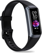 Fitness Tracker, Activity Trackers with 24/7 Heart Rate, Blood Oxygen Blood Pressure Sleep Monitor, Step Counter with 1.1" AMOLED Touch Color Screen, Calorie Pedometer Health Smart Watch for Women Men