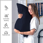 Mulberry Silk Pillowcase for Hair and Skin Standard Size 20"X 26" Pillow Case with Hidden Zipper Soft Breathable Smooth Cooling Silk Pillow Covers for Sleeping (Navy Blue,Standard,1Pcs)