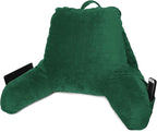 Clara Clark Reading Pillow for Kids & Teens with Shredded Memory Foam, Backrest Pillows for Reading, Watching, and Gaming, Use on The Couch, Bed, or Floor Adjustable Support, Washable Cover Dark Green