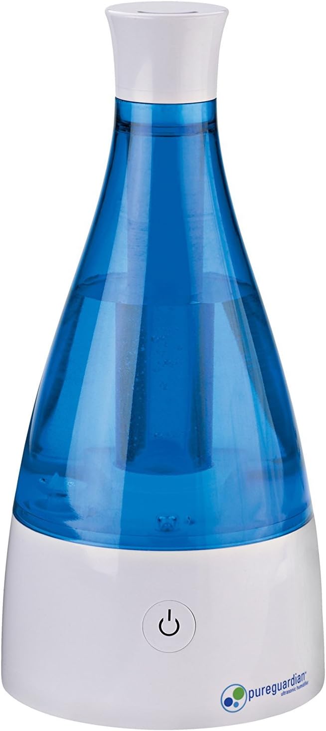 PureGuardian Ultrasonic Cool Mist Humidifier, 10 Hrs. Run Time, 210 Sq. Ft. Coverage, Small Rooms, Quiet, Filter Free, H920BL