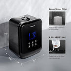 VIVOSUN 4.5L 2-in-1 Cool & Warm Mist Ultrasonic Humidifier with Essential Oil Box & Remote Control for Bedrooms, Offices, Plants, Babies, Dryness, and Skincare