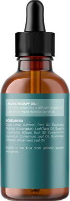 Thieves Myth Pure Essential Oil Blend - Purification Essential Oil Blend for Diffuser of Undiluted Cinnamon Eucalyptus Lemon Rosemary and Clove - Cleansing Aromatherapy Diffuser Oil 2oz
