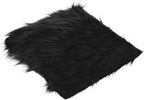 PATIKIL 12" Locker Rug, Small Area Rug Mini Faux Fur Rugs Small Locker Carpet Soft Fluffy Tiny Photography Props Square for Nail Photo Tabletop Background Picture Decoration, Black