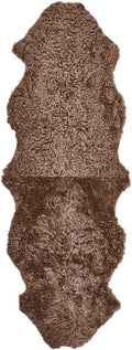 Nordic Sheep Real Sheepskin Rug 2x6 ft | Sheepskin Rugs for Living Room and Sofa | Large Bedside Rugs for Bedrooms is Breathable & Heat-regulating | Fluffy Rug in Color Light Brown