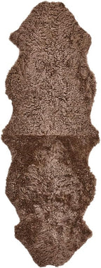 Nordic Sheep Real Sheepskin Rug 2x6 ft | Sheepskin Rugs for Living Room and Sofa | Large Bedside Rugs for Bedrooms is Breathable & Heat-regulating | Fluffy Rug in Color Light Brown