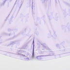 QPANCY Kids Satin Pajamas Sets Baby Boy Girl Button-Down Silk Sleepwear 2 Piece Short Sleeve Loungewear Clothes Set