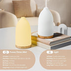 SALKING Essential Oil Diffuser, 100ml Aromatherapy Diffusers with Adjustable Mist Mode Timer Setting, Ultrasonic Diffusers for Essential Oils, Warm White Lights, 7 LED Colors, for Office Home