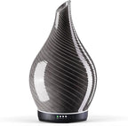 Porseme 280ml Essential Oil Diffuser Glass Color Changing Aroma Air Diffusers Aromatherapy Ultrasonic Cool Mist Humidifier 7 Running Hours Waterless Auto-Off for Sleeping, Yoga, Office (Pure Grey)