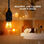 Himalayan Glow LED Light Bulb, Patent Design 60-Watt Equivalent, Warm Amber Glow, Salt Bulb Light, 4 Count