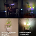 AUSAYE 4Pack Sensor LED Plug in Night Light for Adults Kids , Color Changing Cute Mushroom Flower Wall Lamp for Bedroom,Bathroom,Stairs,Kitchen,Corridor