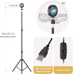 Balkwan Sunset Floor Lamp Projection 140cm Adjustable Stand Led Night Light 360 Degree Rotation Network Light with 3M USB Cable Floor Light for Living Room Bedroom