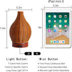 Handwoven Essential Oil Diffuser, Aromatherapy Diffuser for Home Office Decor, Birthday Gifts for Women, Moms and Grandmas Cool Mist Humidifier with 7-Color Lights, Waterless Auto-Off Air Diffusers