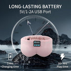 Joythink Sleep Headphones Bluetooth Sleep Mask Silk Kids Children Headband Earphones Bluetooth Eye Mask for Sleeping On Side Blackout Soft Sleep Earphones Music Eye Cover