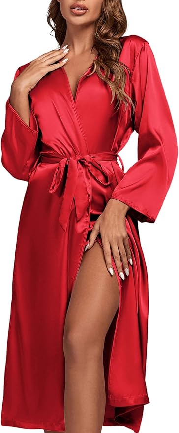 OPOIPIN Women's 3 Piece Pajama Set Sexy Cami Top and Shorts with Robe Sleepwear Loungewear Set