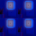 Night Lights Plug into Wall - 4-Pack Blue Nightlight Smart Dusk to Dawn Sensor Plug in LED Lighting, Safe Auto-On/Off Lamp for Kids Adults Home Living Room Kitchen Bedroom Bathroom Toilet Hallway