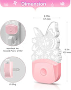 L LOHAS LED Kids Night Light, 8 RGB Color Changing Butterfly Night Lights with Dusk to Dawn Sensor, Acrylic Nursery Nightlight for Baby Room, Toddler Bedroom Decor & Gifts