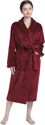 Plush Soft Robes for Women, Premium Fleece Womens Robe Cozy Warm Bathrobe