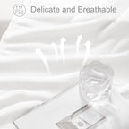 Exclusivo Mezcla Fleece Blanket Twin Size for Bed, Super Soft and Warm, All Season, Cozy, Plush, Lightweight, 90x66 Inches, Pure White