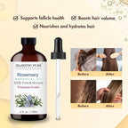 Majestic Pure Essential Oil with Glass Dropper - 100% Pure and Natural - Essential Oils for Diffuser, Aromatherapy, Soap and Candle Making, Rosemary Essential Oil, Rosemary Oil, 4 Fl Oz