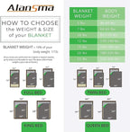 ALANSMA Reversible Weighted Blanket for All Season, Luxury Velvet, Warm and Cool, Adult 5Lb Blue Weighted Blanket, Enjoy Sleeping Anywhere(Blue,36"x48" 5lbs)
