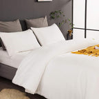 CLOTHKNOW White Comforter Set King Size Velvet Bedding Comforter Sets Soft Flannel Comforter King White Comforter with 2 x Pillow Cases