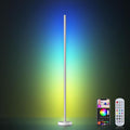 OIYN Smart RGBICW LED Corner Floor Lamp - 16 Million DIY Colors, 68+ Scenes, Music Sync, App & Remote Control, Color-Changing Ambient Lighting for Living Rooms, Bedrooms, and Gaming Rooms, White
