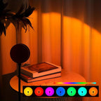Sunset Ambient Projection Light, LED Multi-Color Night Light, 360° Adjustable, Multiple Mode Settings, Suitable for Photography/Selfies/Parties/Home/Living Room/Bedroom Decoration.