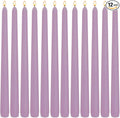 12-Pack Dusty Purple Taper Candles, 10 Inch Unscented Dripless Candlesticks, Long-Lasting Burn Time of 7-8 Hours, Perfect for Home Décor, Weddings, and Events