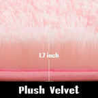 Jelymark Super Soft Shaggy Rug for Bedroom, 3x5 Feet Fluffy Carpet for Living Room, Fuzzy Indoor Plush Area Rug for Home Decor, Furry Floor Rugs for Dorm, Kids Nursery Rug for Girls, Pink