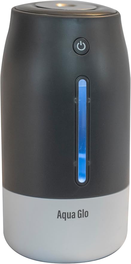 AG250HUM-V2-C Personal, Portable Humidifier – Ultrasonic Cool Mist Output with Built In Rechargeable Battery – Up to 5 Hours of Use - Charcoal