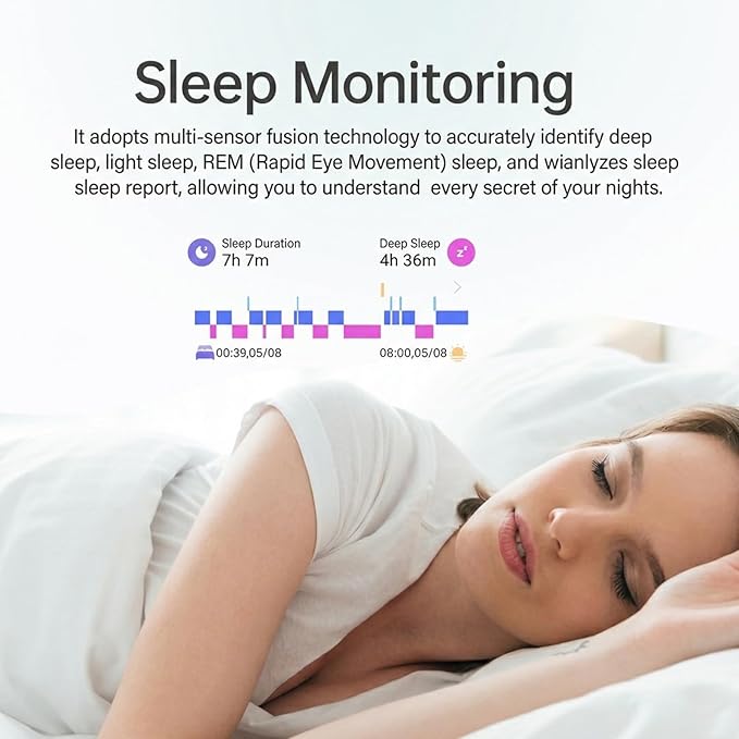 Yihou Smart Ring for Women with Enamel Health Ring Fitness Ring Fitness Tracker with Sleep Heart Rate Monitoring Distance Pedometer Calorie for Android iOS 10