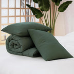 WRENSONGE Full Size Comforter Sets - 3 Pieces Deep Forest Comforter Prewashed Soft Lightweight for All Seasons, Fluffy Down Alternative Comforter Full Size with 2 Pillow Shams